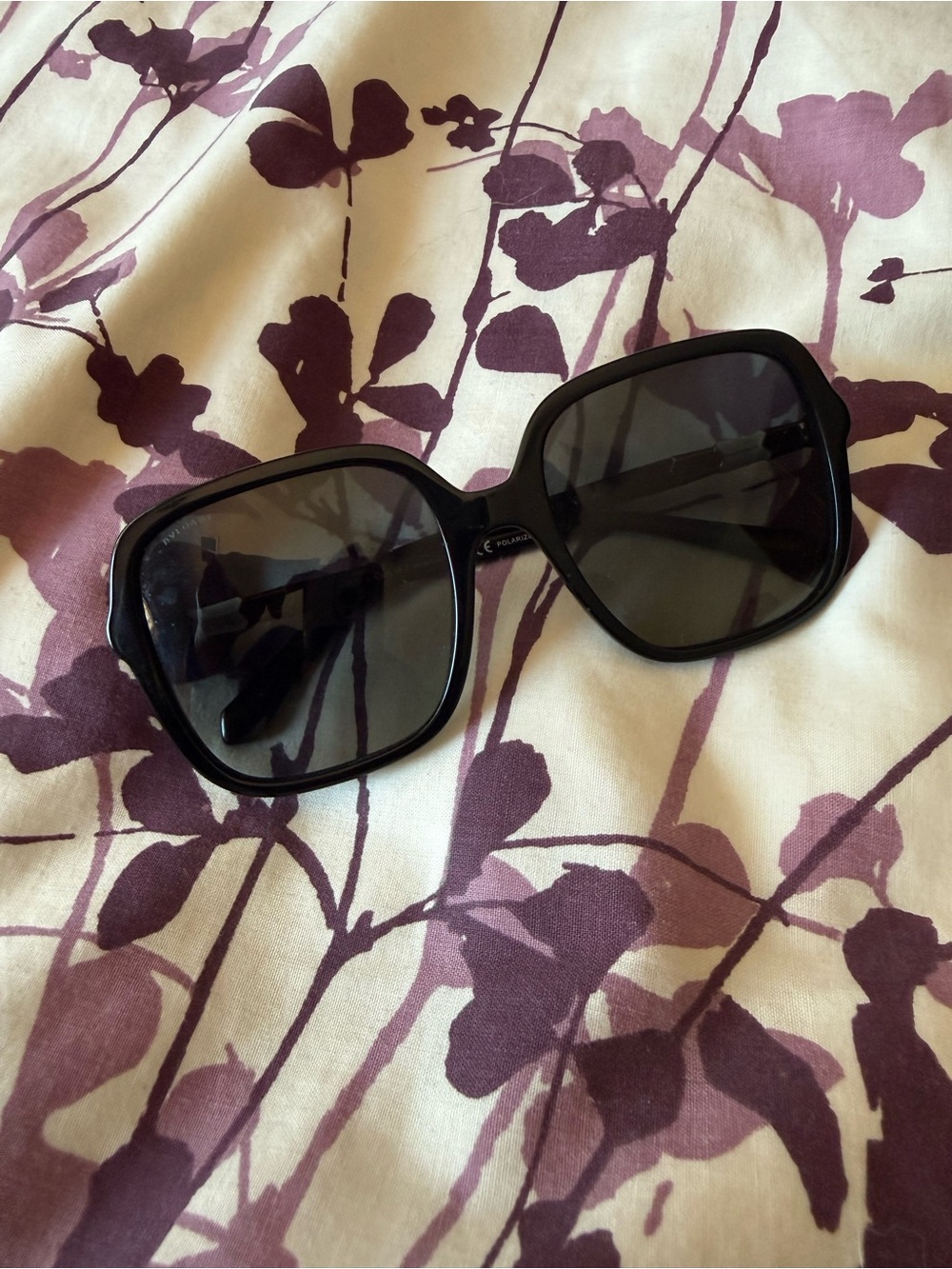 Bulgari Black Oversized Square Women's Sunglasses